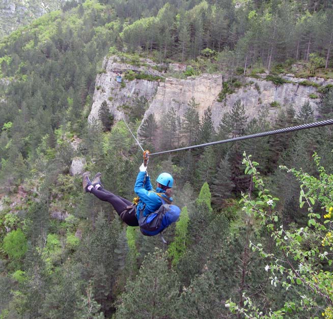 Sorties tyrolienne avec Escalade Pau